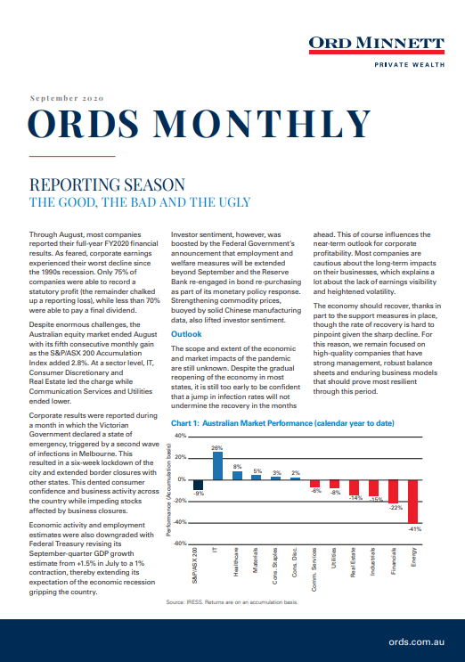 Ords Monthly Research Report